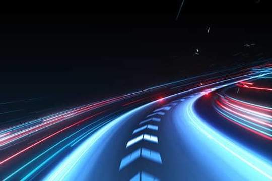 moving quickly on a track